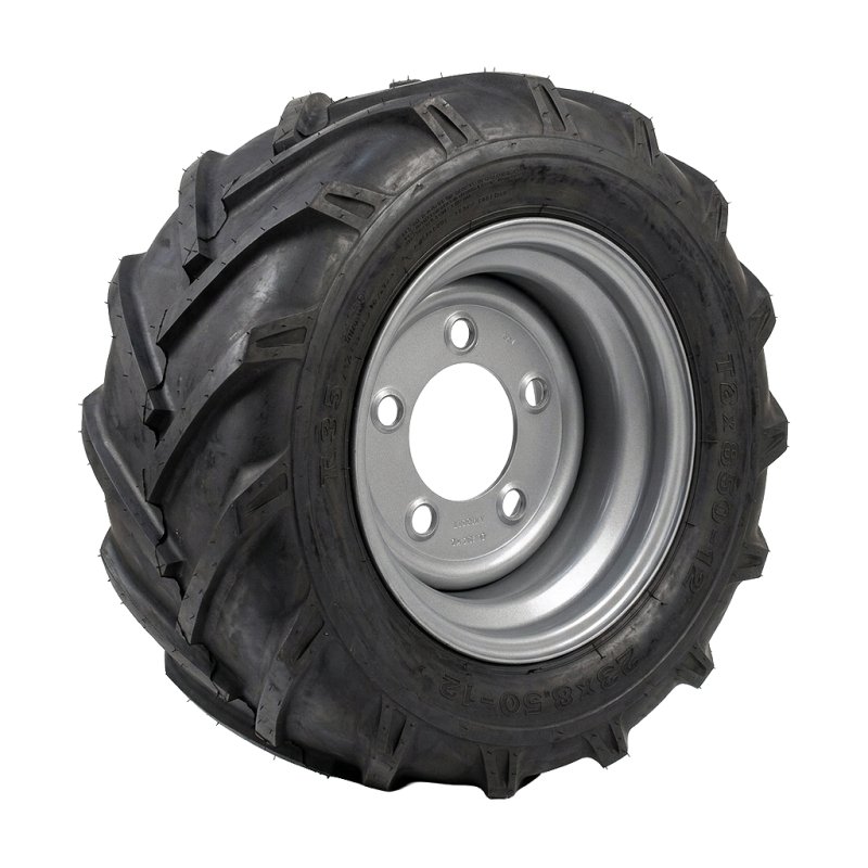 pneu + roue 23x8.50-12 7.00x12 ET0 94/140/5 métal TR-315 gris argent