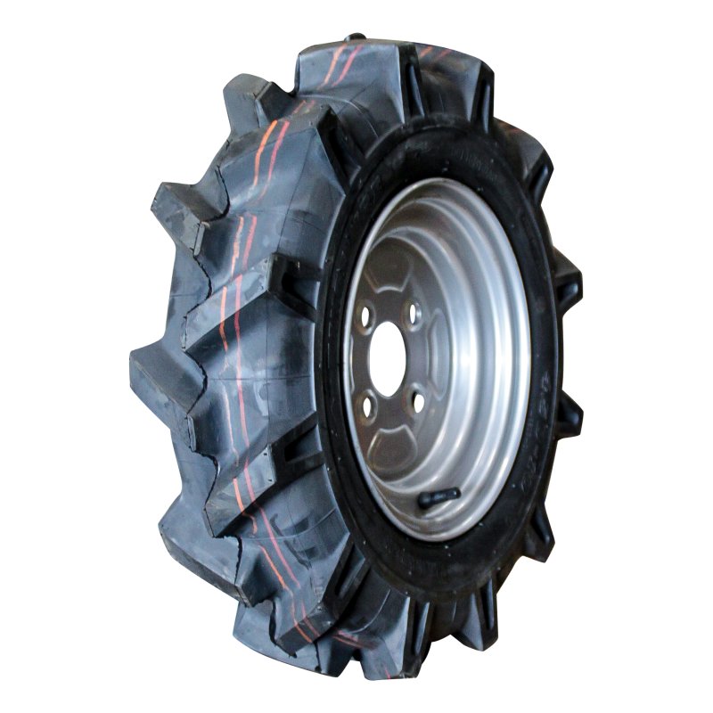 pneu + roue 4.00-10 3.50Bx10H2 ET-2.1 60/100/4 métal V-8803 gris argent