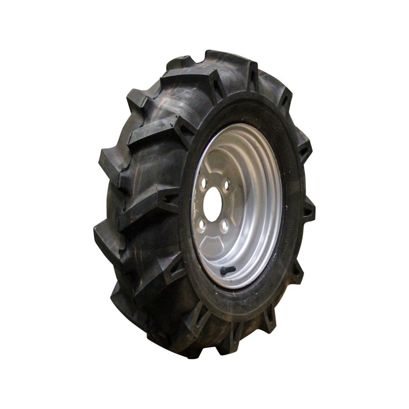pneu + roue 5.00-10 3.50Bx10H2 ET-2.1 60/100/4 métal V-8803 gris argent