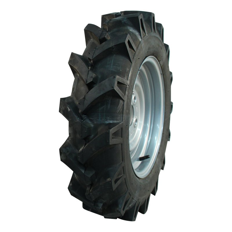 pneu + roue 5.00-12 4.00Bx12H2 ET0 60/100/4 métal V-8509 gris argent