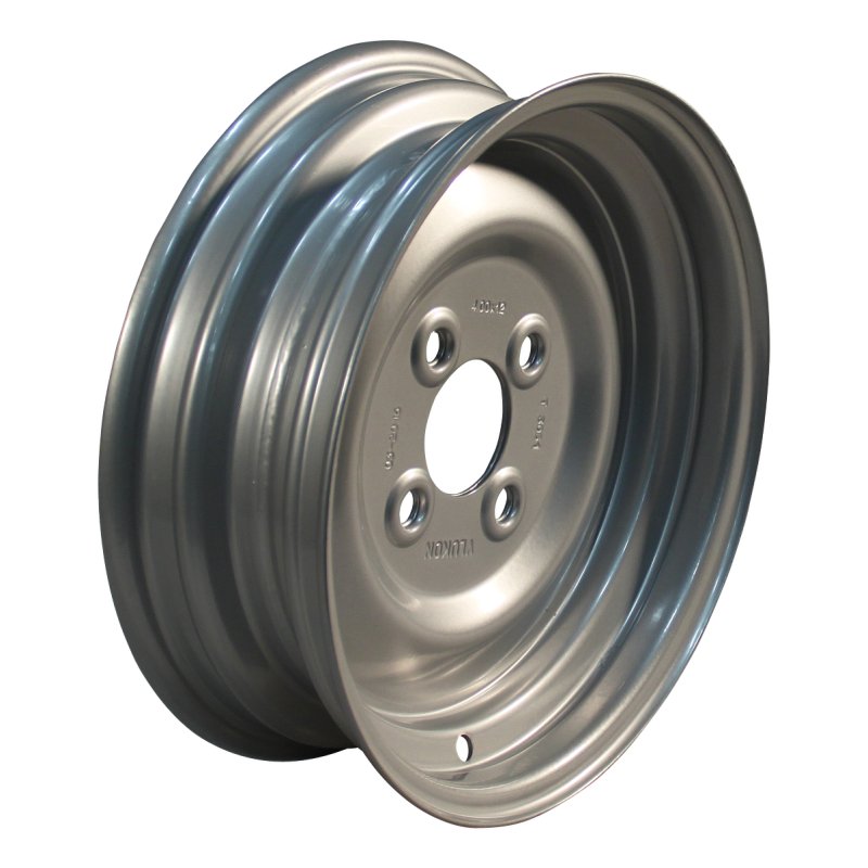 pneu + roue 5.00-12 4.00Bx12H2 ET0 60/100/4 métal V-8509 gris argent