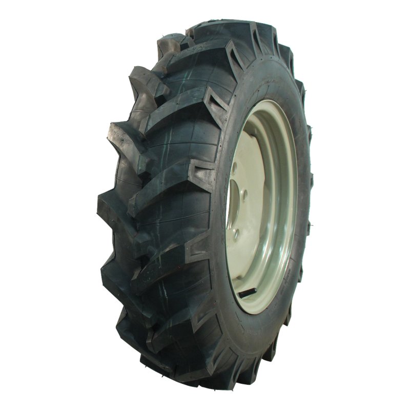 pneu + roue 5.00-12 4.00Bx12H2 ET0 60/100/4 métal V-8509 gris argent