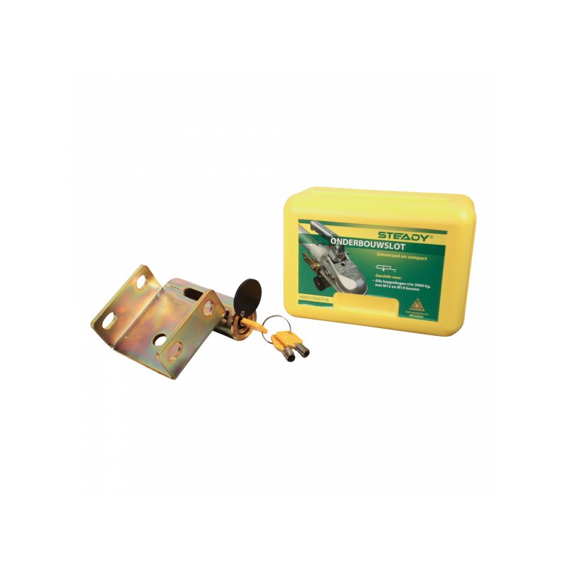 verrou de tête d'attelage montage fixe 3500 kg M16 + long clapet s'entrouvrant Steady conformité standard