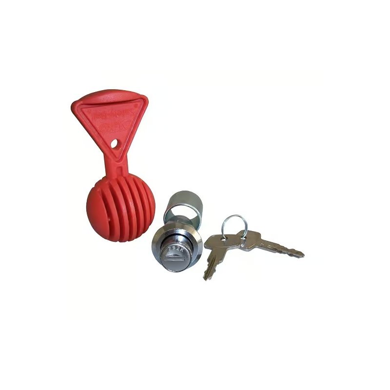 verrou de tête d'attelage montage fixe cilinderslot ongekeurd + safetyball t.b.v. AK301, AK351