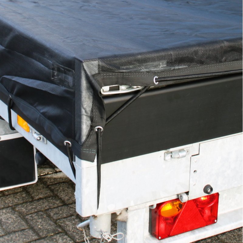 filet de sécurité micro mailles 5300x2300mm PE, 220gr/m2 noir foncé RAL 9005