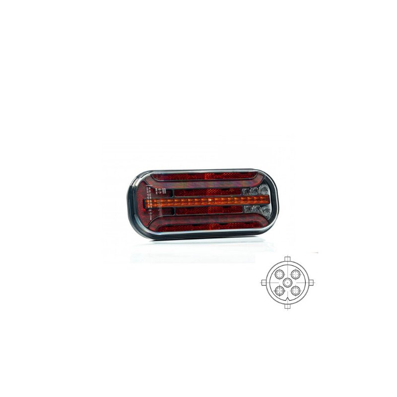 feu arrière LED baïonnette à 5 pôles baïonnette à 5 pôles droit universel 12/24V