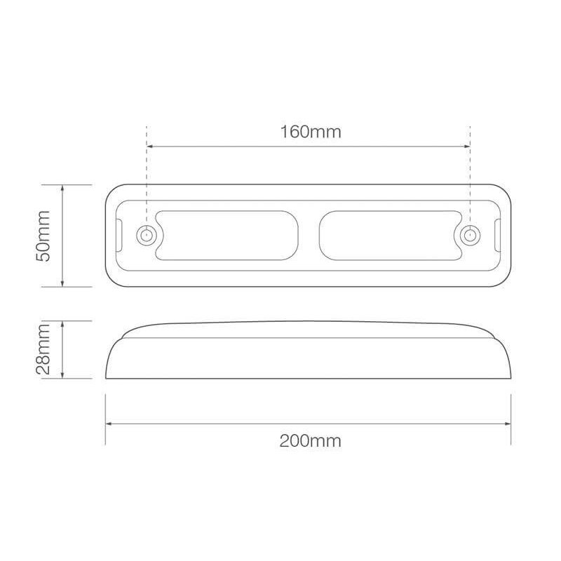 feu arrière LED câble 40cm câble universel à gauche et à droite (universel) 12/24V