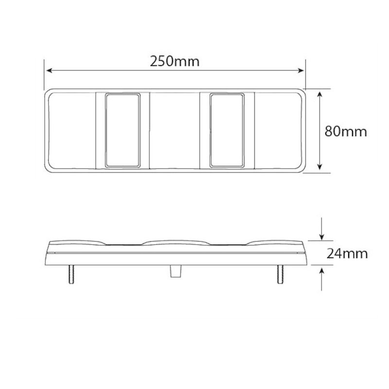 feu arrière LED câble 40cm câble universel à gauche et à droite (universel) 12/24V