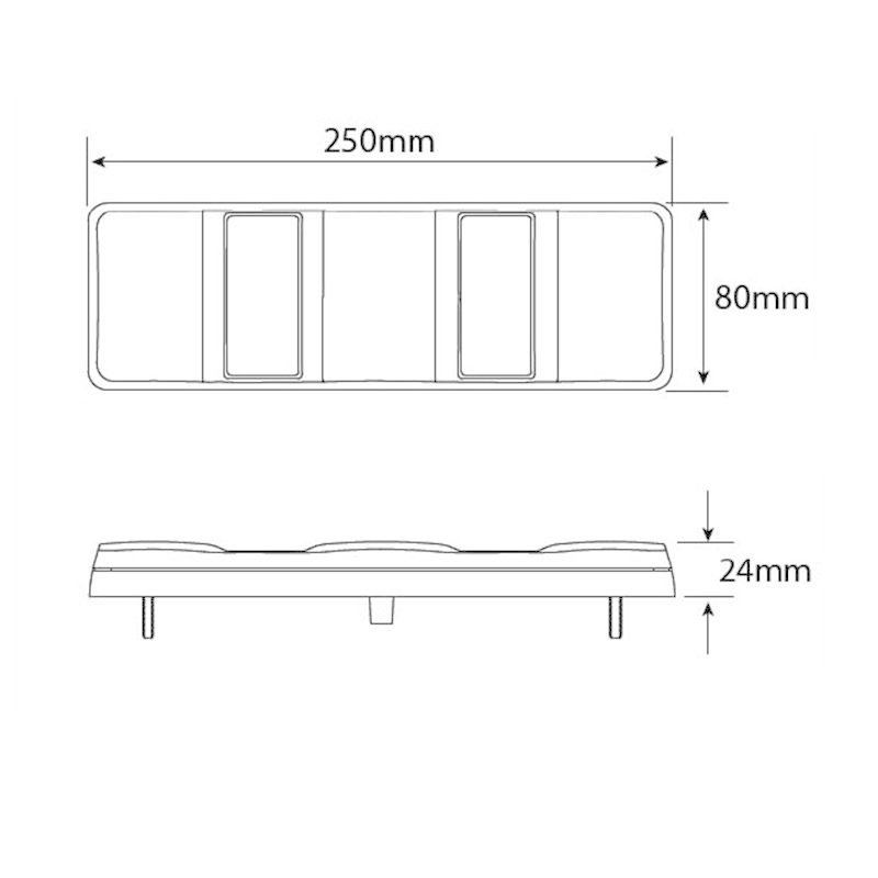 feu arrière LED câble 40cm câble universel à gauche et à droite (universel) 12/24V