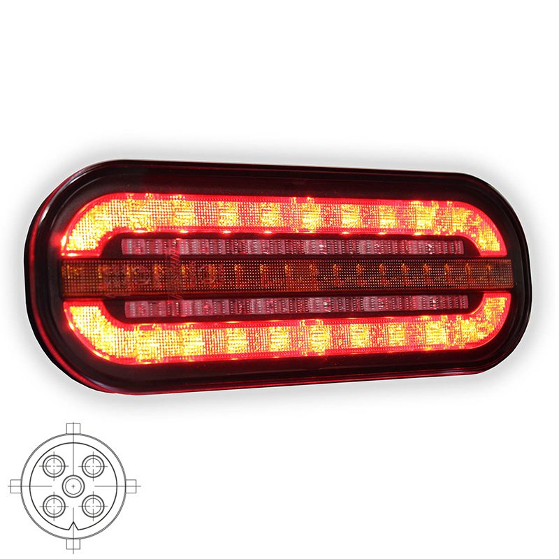 feu arrière LED baïonnette à 5 pôles baïonnette à 5 pôles universel à gauche et à droite (universel) 12/24V