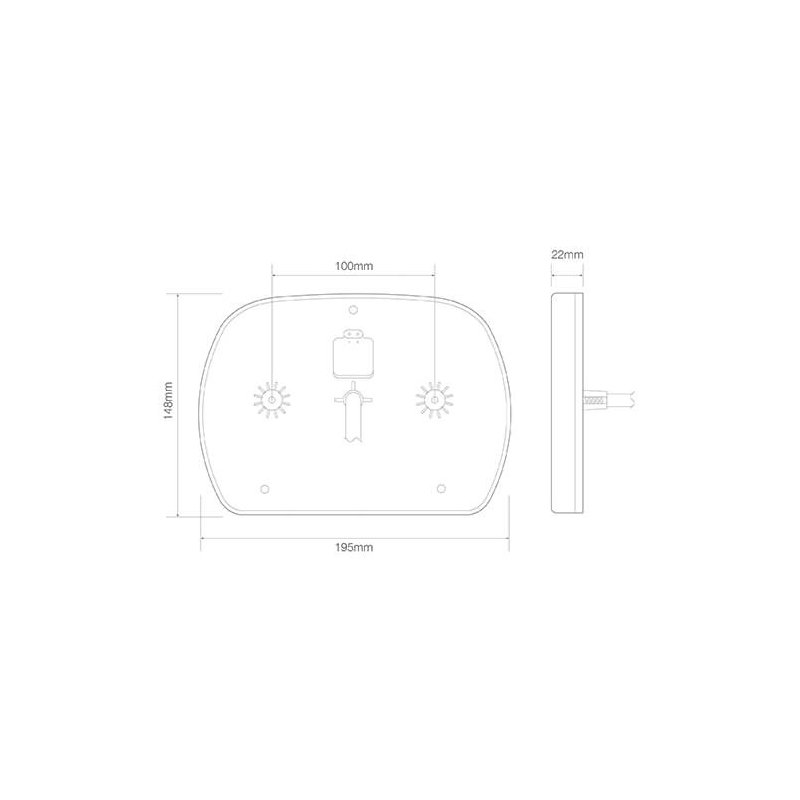 feu arrière LED câble 40cm câble gauche gauche 12/24V