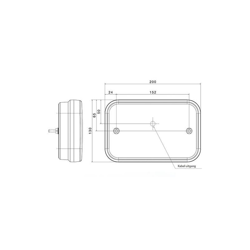 feu arrière LED câble 100cm câble droit droit 12 V