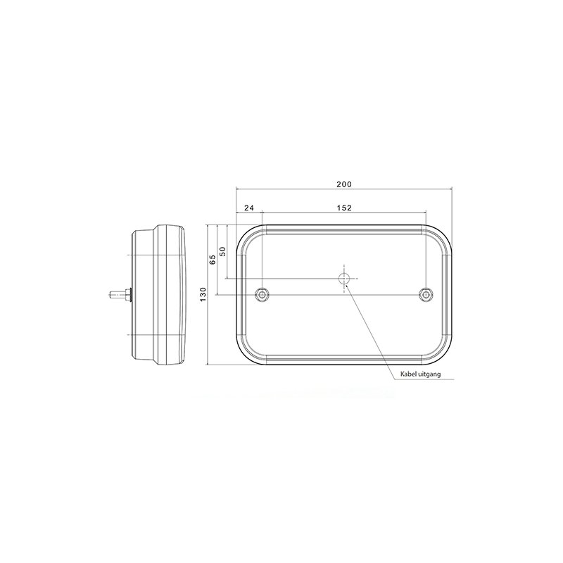 feu arrière LED câble 100cm câble droit droit 12 V