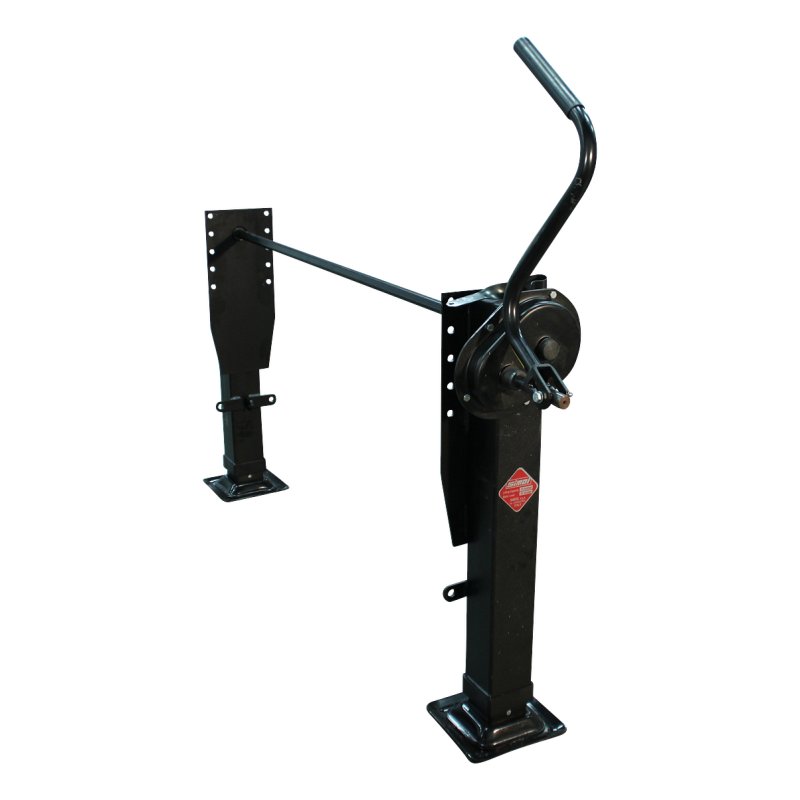 jeu de pied béquille pour semi-remorque K240 ⧄110mm sablage + KTL + revêtement en poudre noir RAL9005