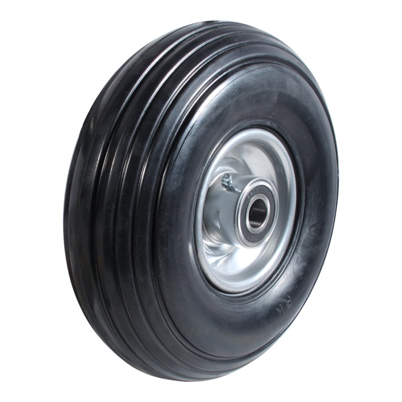 roue + pneu en caoutchouc solide 260mm serie 43 roulement à billes