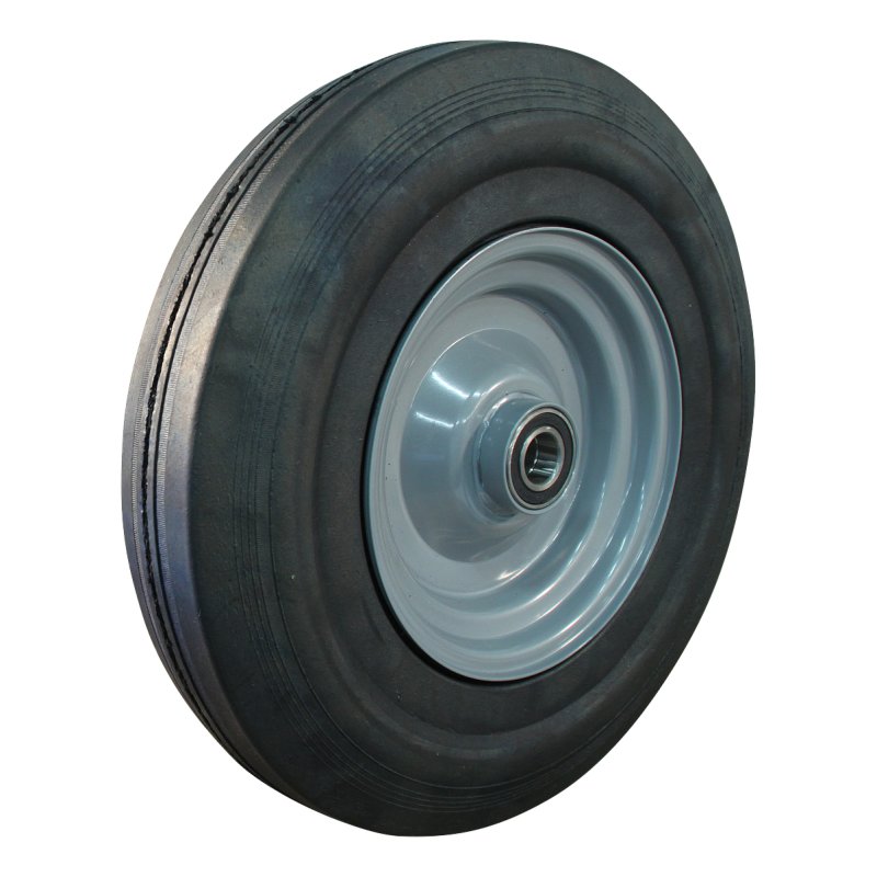roue + pneu en caoutchouc solide 400mm serie 43 roulement à billes