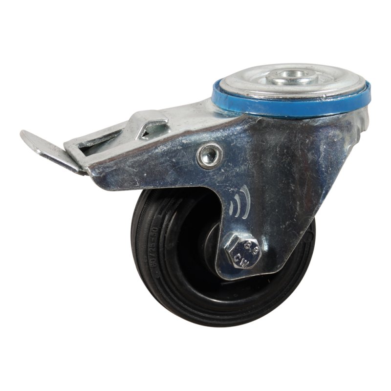 roulette pivotante avec frein 80mm série 01 ᠆ 91 trou pour boulon roulement à rouleaux