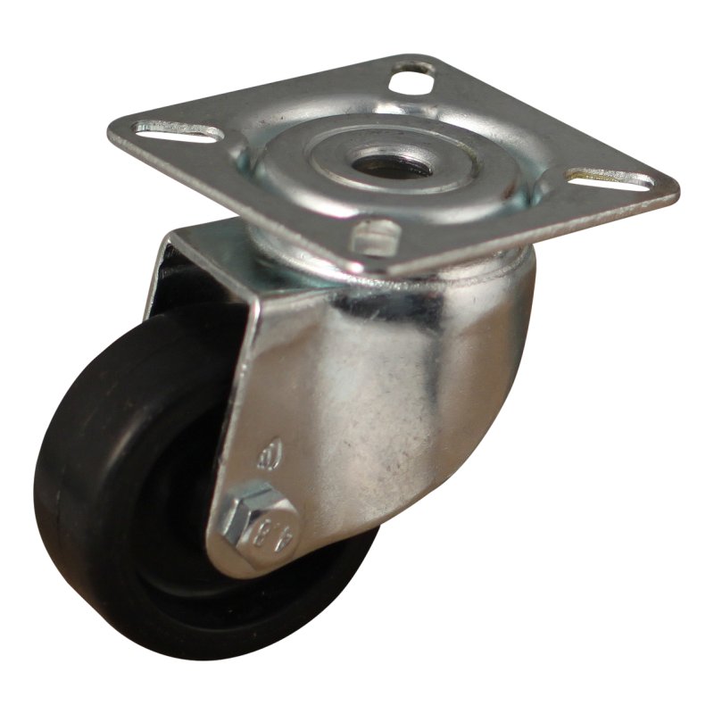 roulette pivotante 50mm serie 65 - 60 montage de la plaque palier lisse