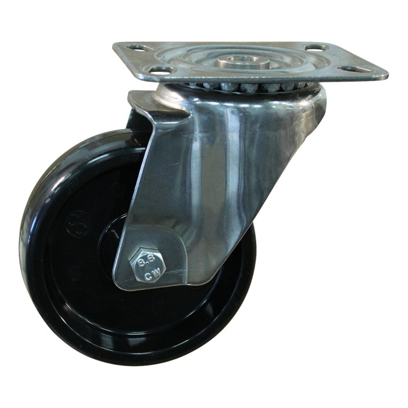 roulette pivotante 100mm serie 35 ᠆ 29 montage de la plaque palier lisse
