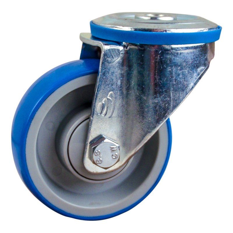 roulette pivotante 100mm serie 21 ᠆ 10 trou pour boulon roulement à billes