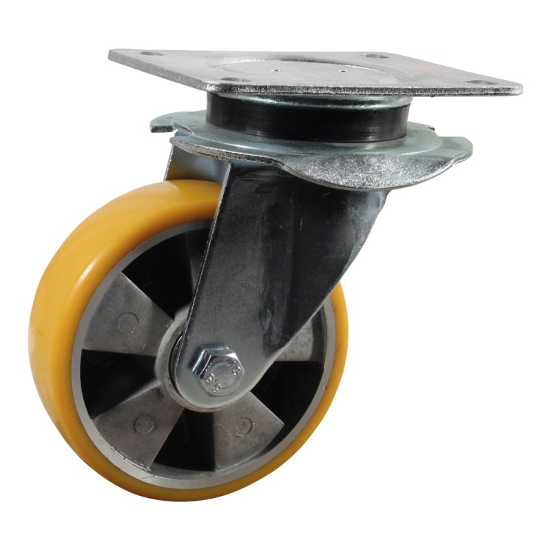 roulette pivotante 125mm série 29 ᠆ 14 plaatbevestiging met uitsparing richtingvastzetter roulement à billes