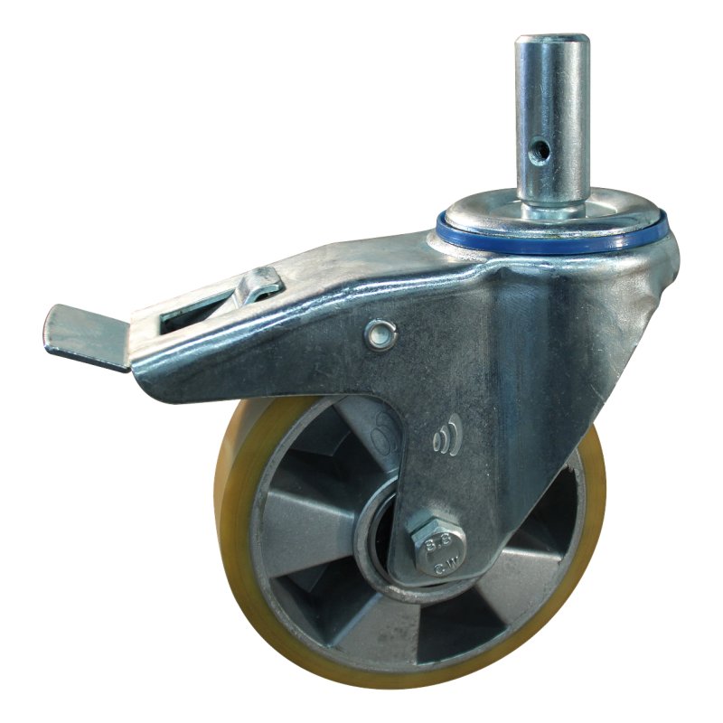 roulette pivotante avec frein 125mm série 29 ᠆ 15 goupille roulement à billes