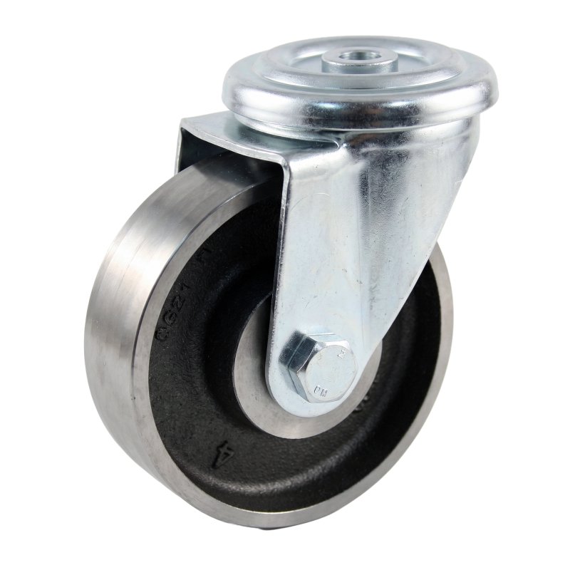 roulette pivotante 100mm serie 45 ᠆ 09 trou pour boulon palier lisse