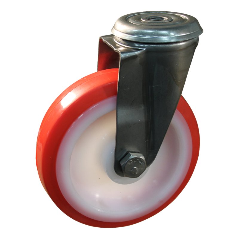 roulette pivotante 125mm série 27 ᠆ 30 trou pour boulon palier lisse