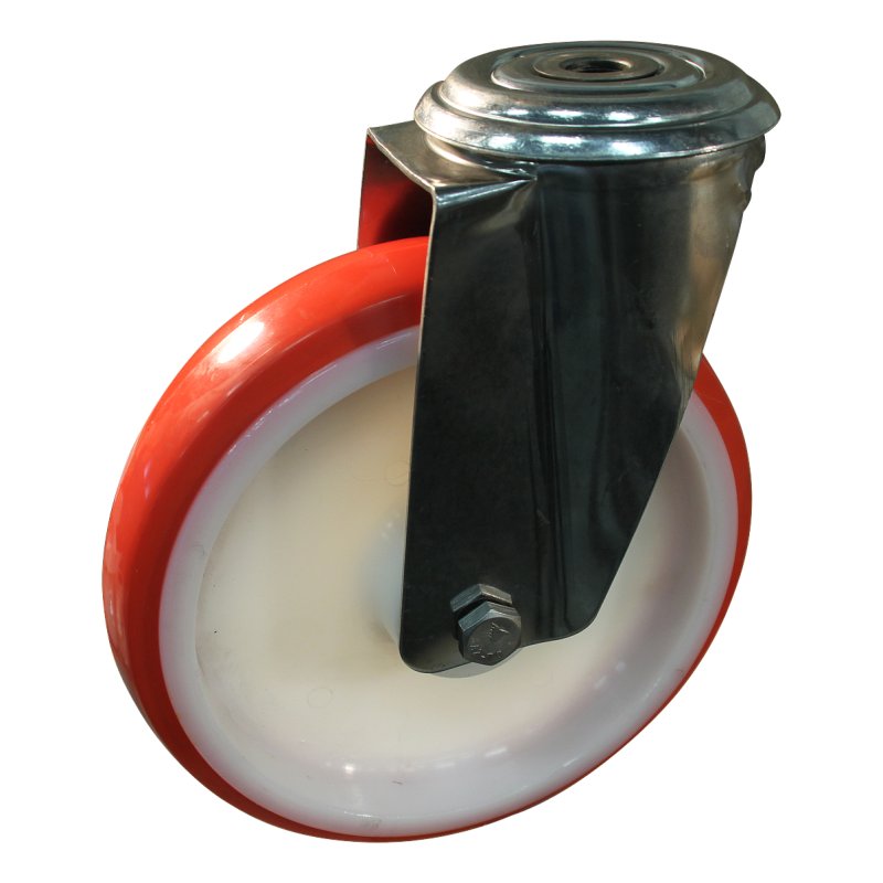 roulette pivotante 200mm série 27 ᠆ 30 trou pour boulon palier lisse