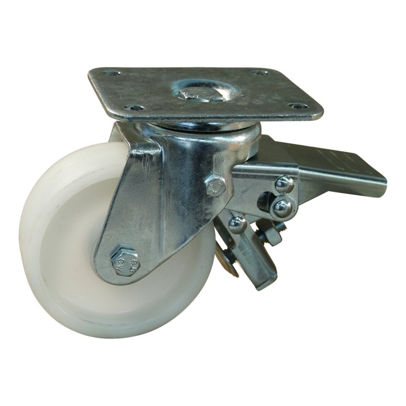 roulette pivotante avec frein 160mm serie 33 ᠆ 19 montage de la plaque roulement à billes