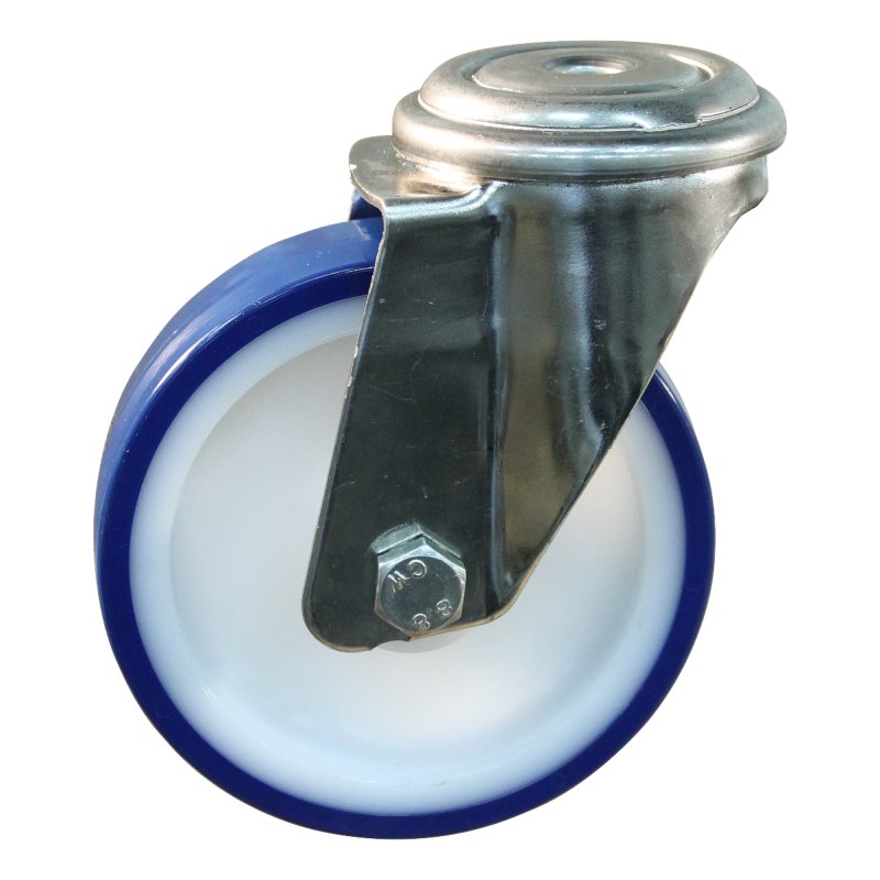 roulette pivotante 125mm série 27 ᠆ 31 trou pour boulon palier lisse