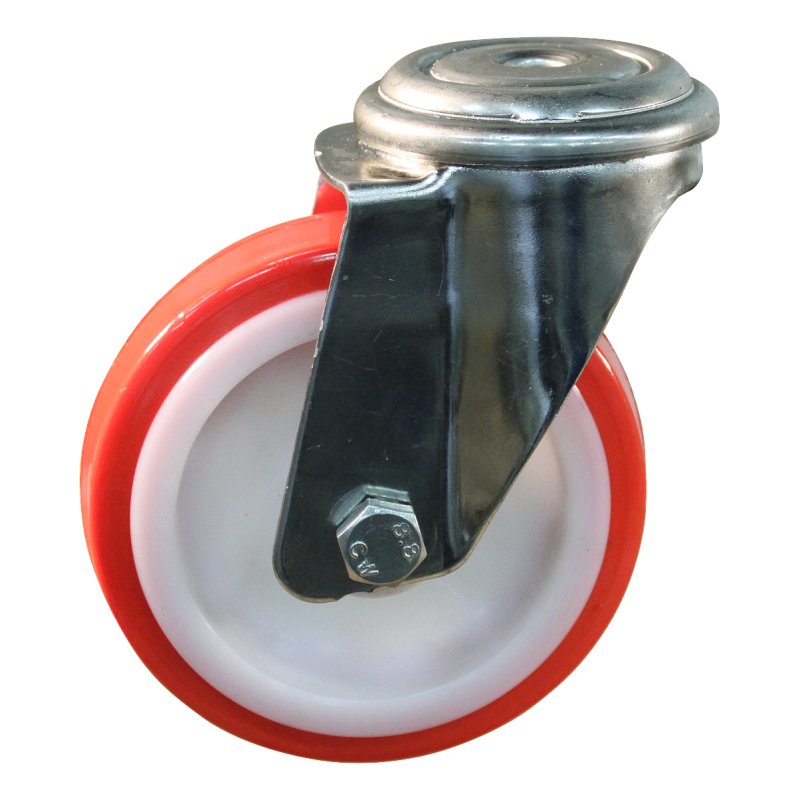 roulette pivotante 175mm série 27 ᠆ 31 trou pour boulon roulement à aiguilles éxécution inox