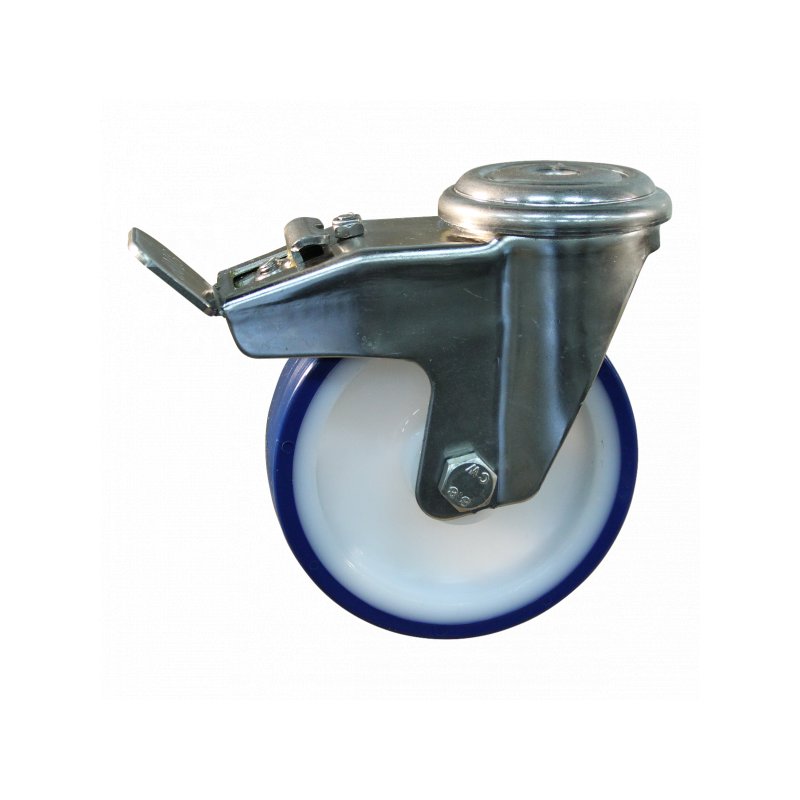 roulette pivotante avec frein 150mm série 27 ᠆ 31 trou pour boulon palier lisse