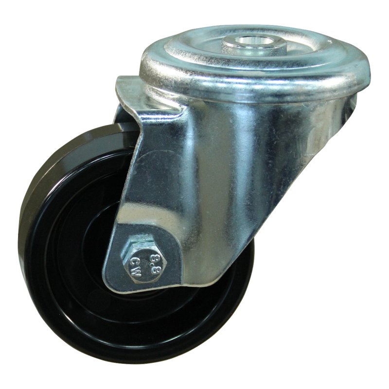 roulette pivotante 100mm serie 35 ᠆ 09 trou pour boulon roulement à billes