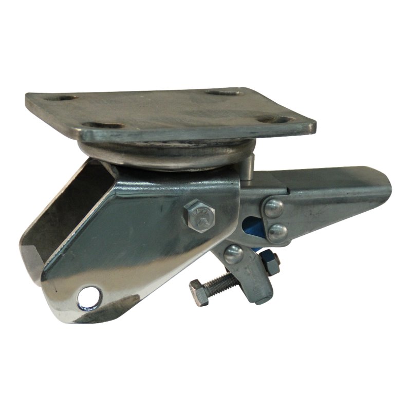 roulette pivotante avec frein 100mm serie 33 ᠆ 32 montage de la plaque palier lisse