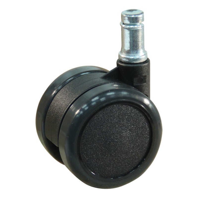 roulette pivotante 50mm série 74-73 gladde stift voor kunststof huls palier lisse