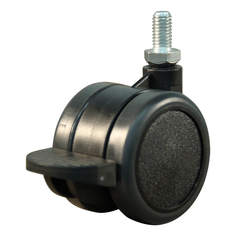 roulette pivotante avec frein 50mm 50mm série 74-73 draadstift M8 palier lisse palier lisse