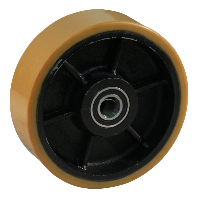 roulette pivotante avec blocage directionnel 250mm série 28 ᠆ 46 montage de la plaque roulement à aiguilles éxécution inox roule