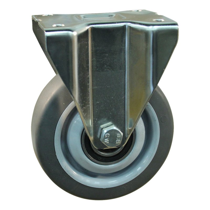 roue fixe 125mm serie 19 ᠆ 31 montage de la plaque Roulement à billes en inox