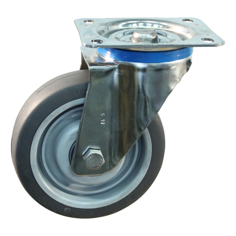 roulette pivotante 125mm serie 19 ᠆ 31 montage de la plaque Roulement à billes en inox