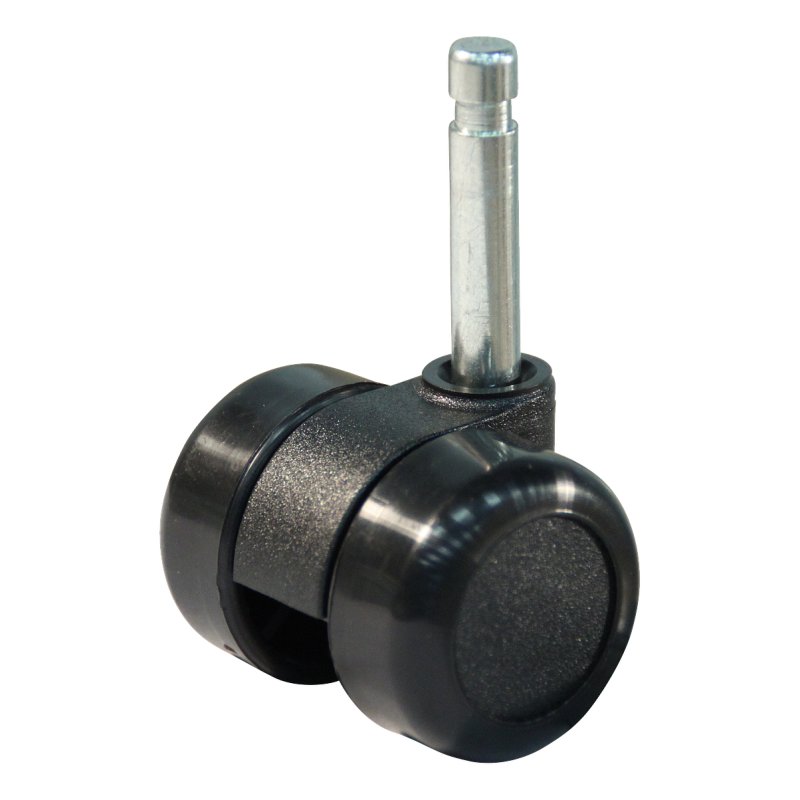 roulette pivotante 36mm série 65-73 gladde stift voor kunststof huls palier lisse