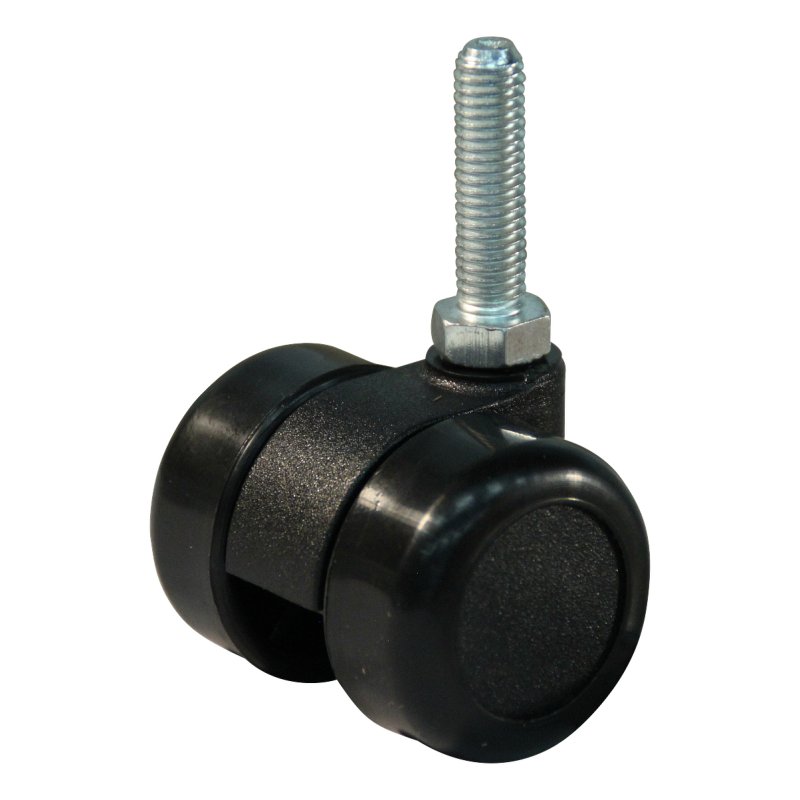 roulette pivotante 36mm série 65-73 draadstift M8 palier lisse