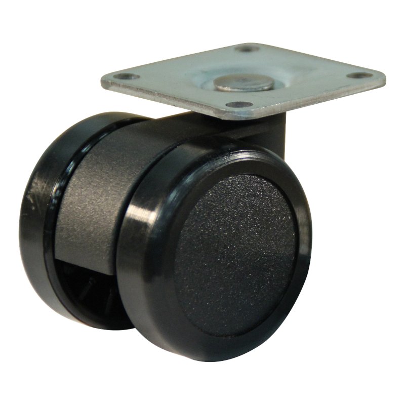 roulette pivotante 42mm série 65-73 montage de la plaque palier lisse