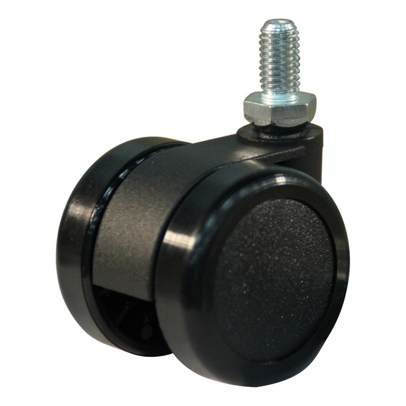 roulette pivotante 42mm série 65-73 draadstift M8 palier lisse