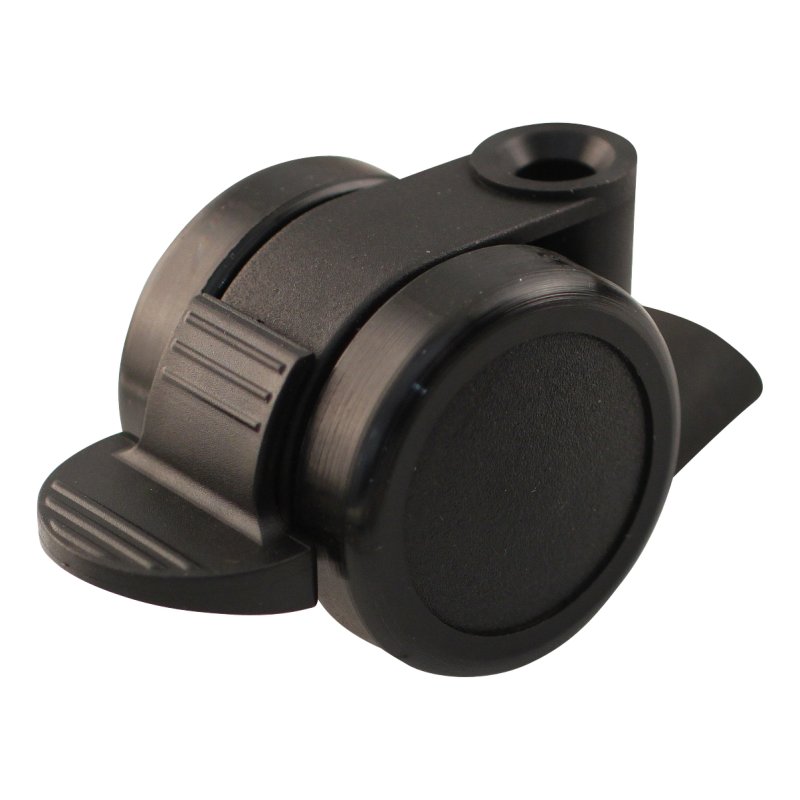 roulette pivotante avec frein 42mm série 65-73 draadstift M10 palier lisse