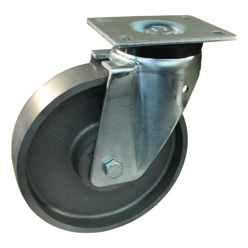 roulette pivotante 200mm serie 45 ᠆ 19 montage de la plaque palier lisse
