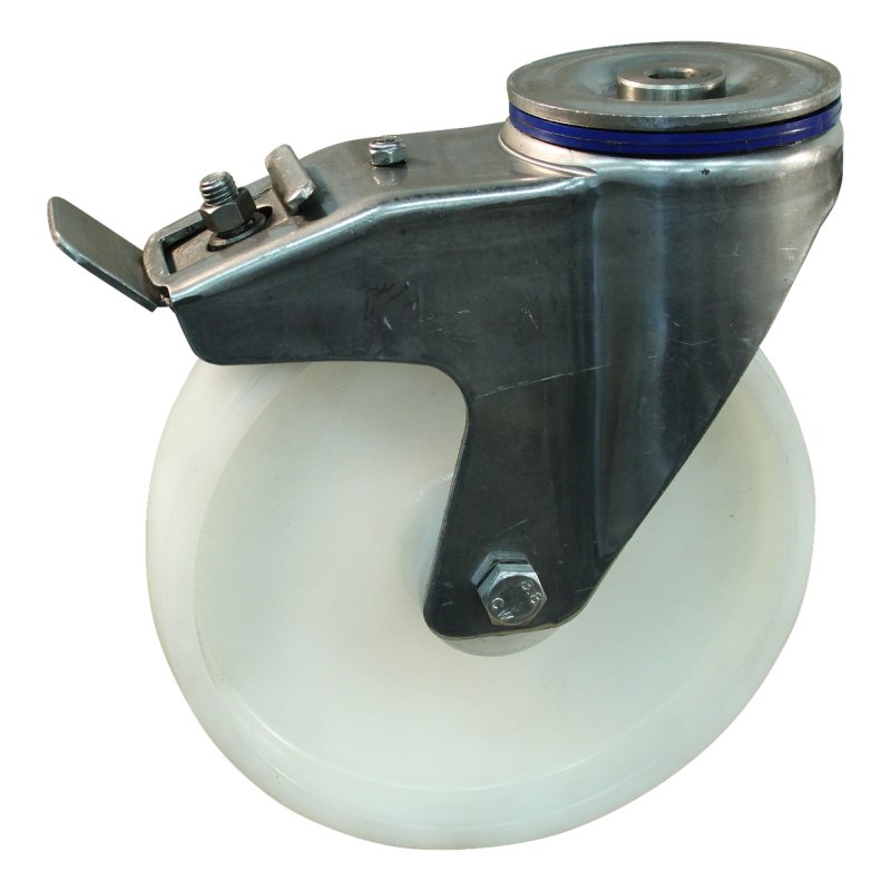 roulette pivotante avec frein 200mm serie 34 ᠆ 31 trou pour boulon palier lisse