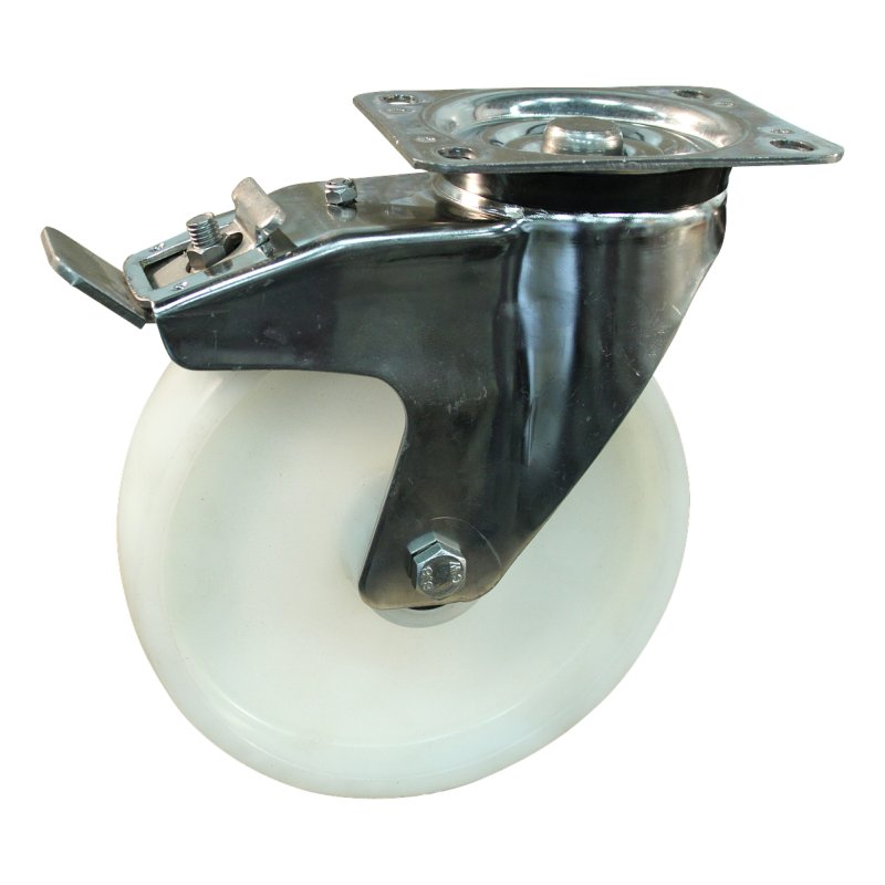 roulette pivotante avec frein 200mm serie 34 ᠆ 31 montage de la plaque palier lisse