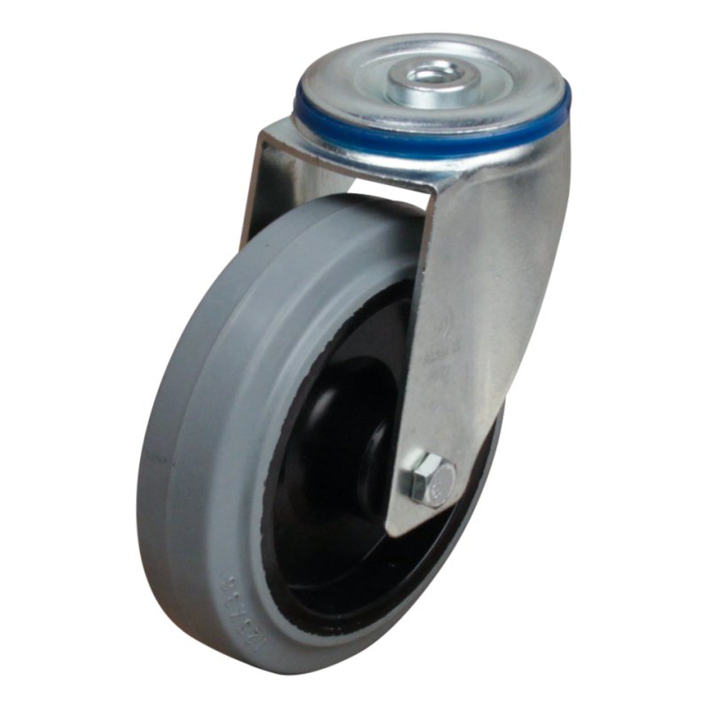roulette pivotante 125mm série 14 ᠆ 15 trou pour boulon roulement à rouleaux