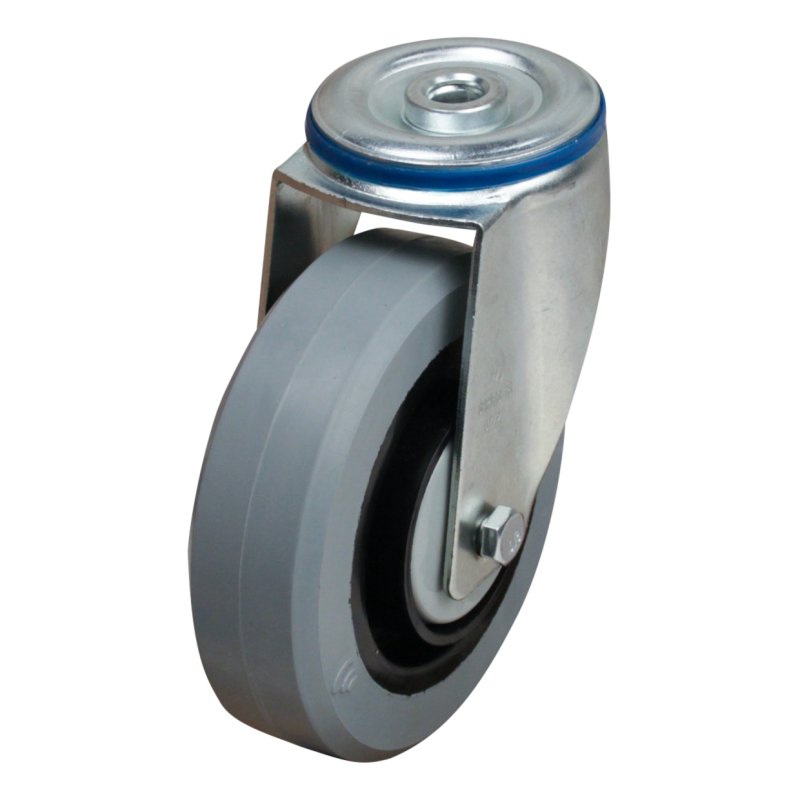 roulette pivotante 125mm série 14 ᠆ 15 trou pour boulon roulement à billes